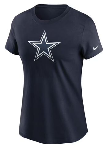Dallas Cowboys Women's T-Shirt Nike Essential Logo Navy Tee