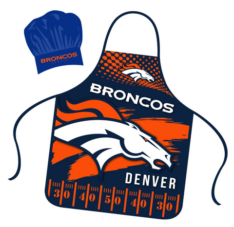 Denver Broncos Mojo Cooking Apron with Chef Hat