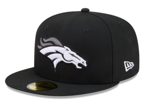 Denver Broncos Fitted 59Fifty New Era Grey White Black Cap Hat