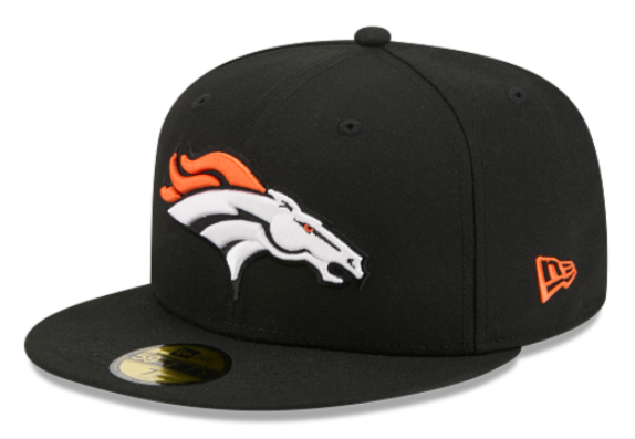 Denver Broncos Fitted 59Fifty New Era Color Basic Black Cap Hat