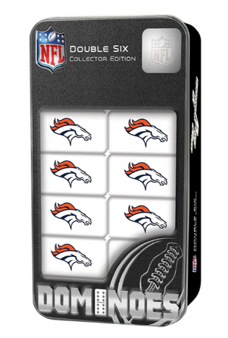 Denver Broncos Double Six Dominoes Set