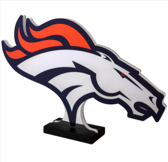 Denver Broncos LED Infinity Logo Acrylic Light - THE 4TH QUARTER