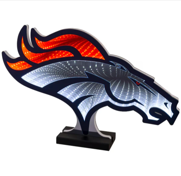Denver Broncos LED Infinity Logo Acrylic Light - THE 4TH QUARTER