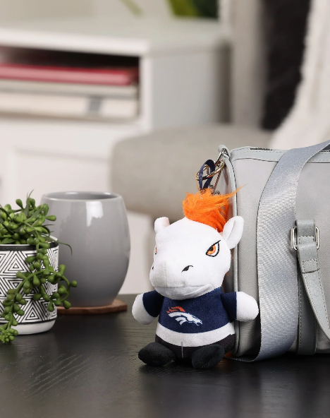 Denver Broncos Plush Teamie Beanie Mascot Bag Charm Keychain
