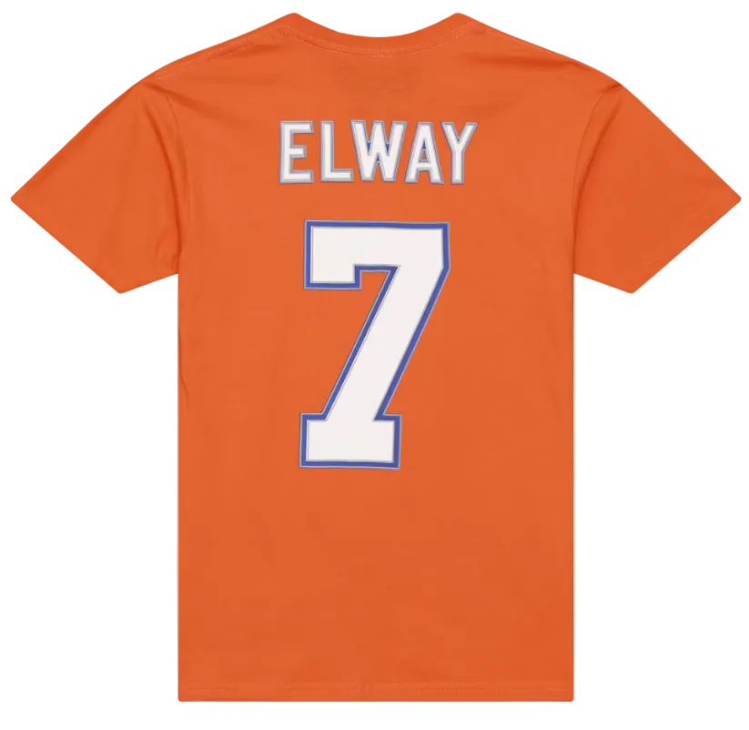 Denver Broncos T-Shirt Mitchell &amp; Ness John Elway 1994 Name &amp; Number Tee Orange
