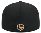 Anaheim Ducks Fitted New Era 59Fifty Basic Throwback Logo Cap Hat Black
