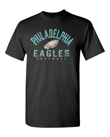 Philadelphia Eagles Mens T-Shirt Fanatics Arch Block Black Tee