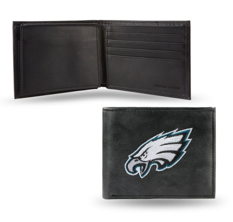 Philadelphia Eagles Mens Embroidered Leather Billfold Wallet