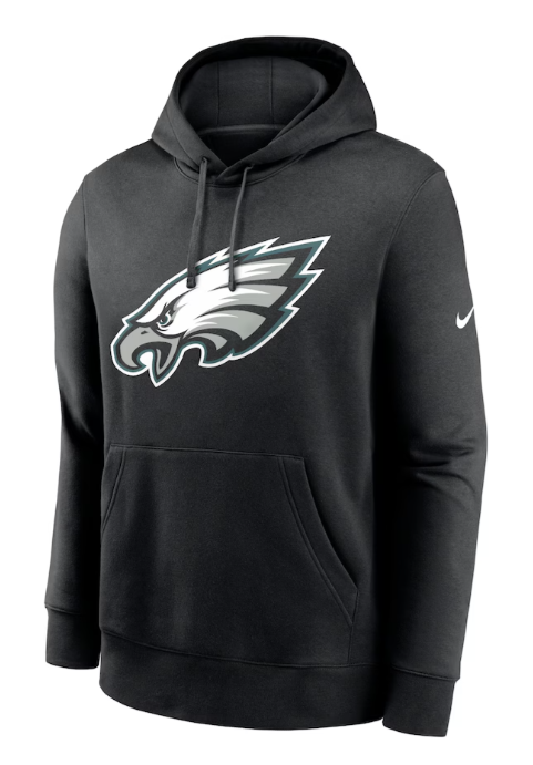 Philadelpia Eagles Mens Sweatshirt Club Logo Pullover Hoodie - THE 4TH QUARTER