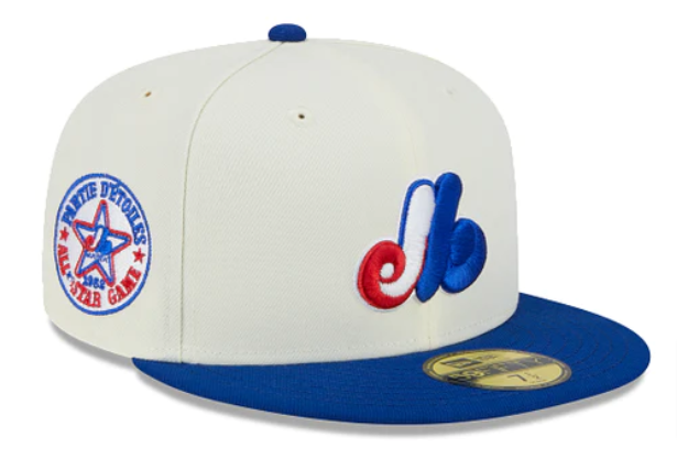 Montreal Expos Fitted New Era 59Fifty 1982 All Star Game Chrome Cap Hat Grey UV - THE 4TH QUARTER