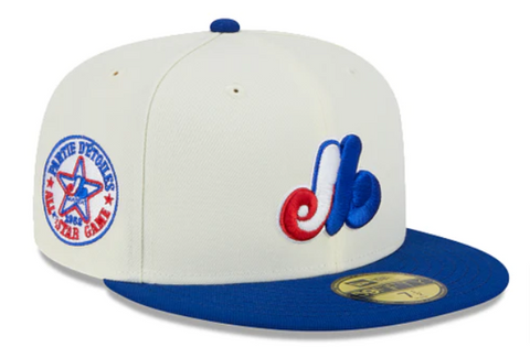 Montreal Expos Fitted New Era 59Fifty 1982 All Star Game Chrome Cap Hat Grey UV