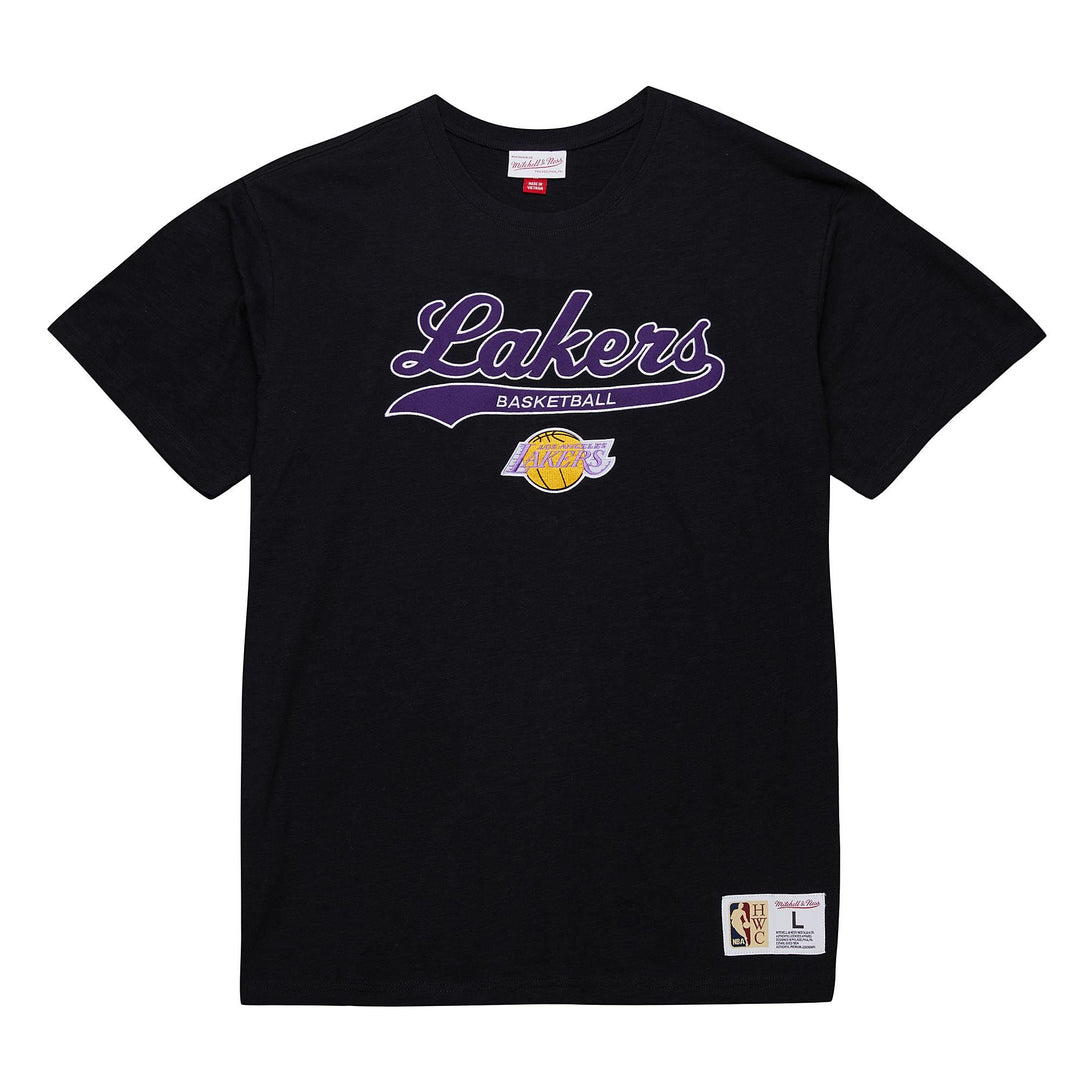 Los Angeles Lakers Mens T-Shirt Mitchell & Ness Legendary Slub Black - THE 4TH QUARTER