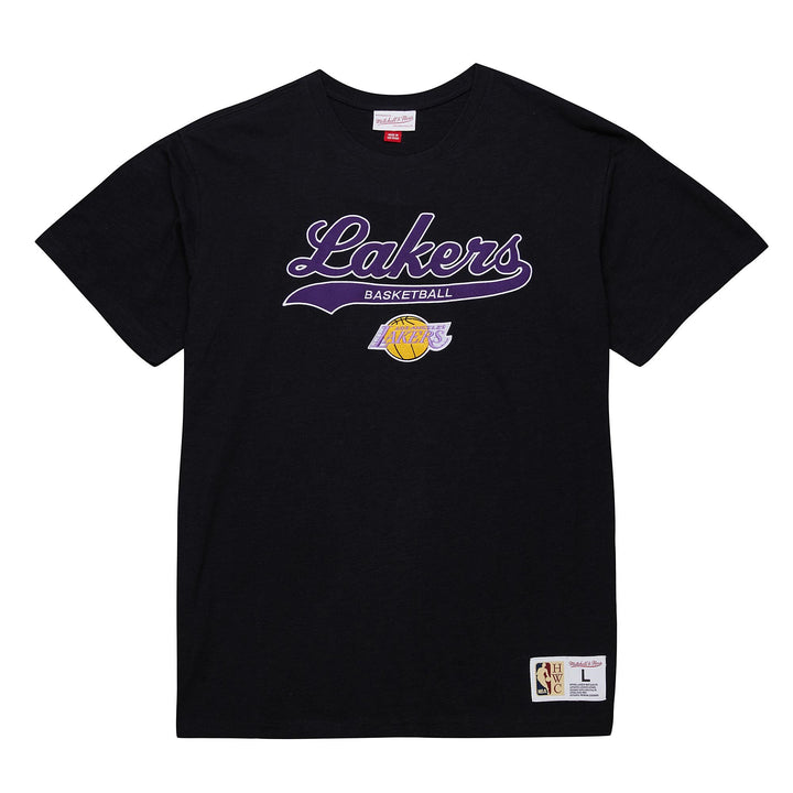 Los Angeles Lakers Mens T-Shirt Mitchell &amp; Ness Legendary Slub Black - THE 4TH QUARTER
