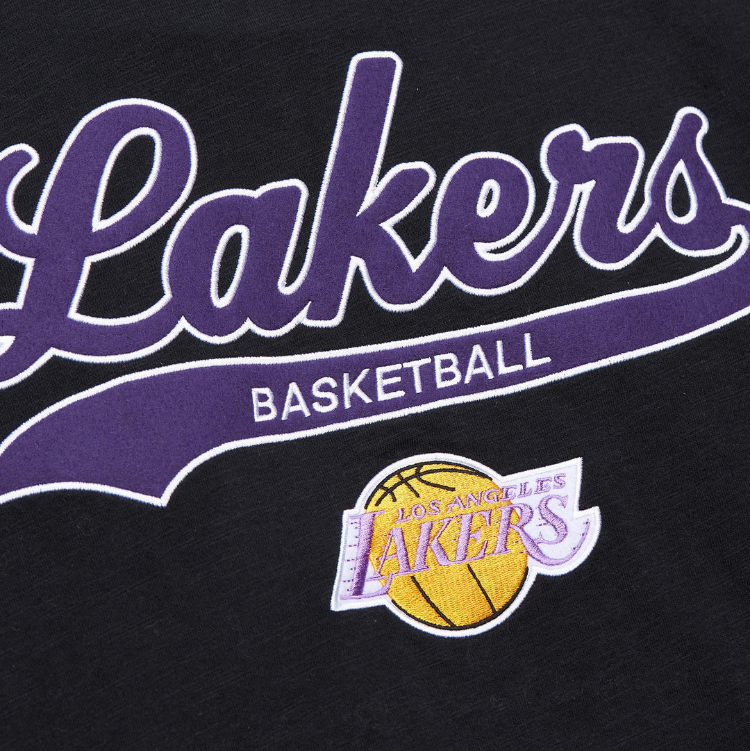 Los Angeles Lakers Mens T-Shirt Mitchell &amp; Ness Legendary Slub Black - THE 4TH QUARTER