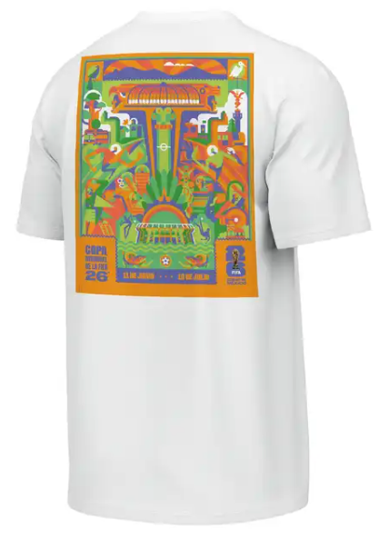 FIFA Mexico City Mens T-Shirt 2026 Poster Tee White - THE 4TH QUARTER