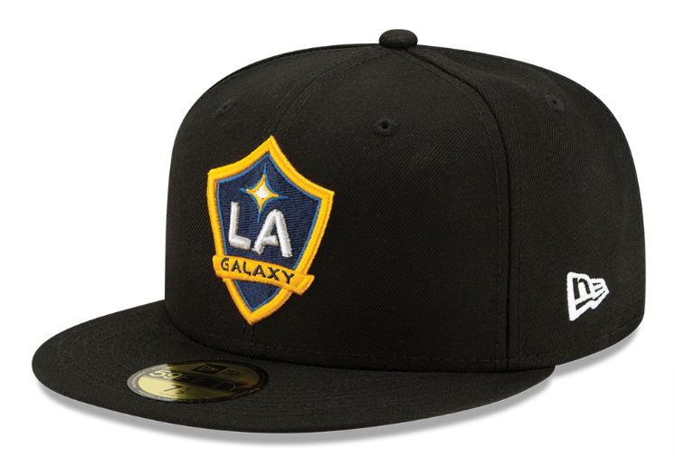 Los Angeles Galaxy Fitted New Era 59Fifty Logo Black Hat Cap - THE 4TH QUARTER
