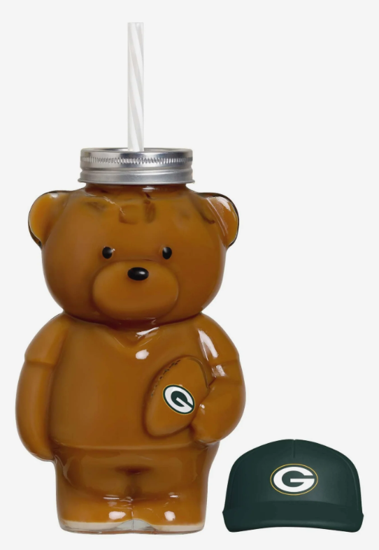 Green Bay Packers Glass Bear Tumbler