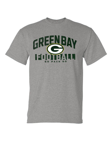 Green Bay Packers Mens T-Shirt Fanatics Screen Blocking Grey Tee