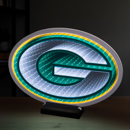 Green Bay Packers LED Infinity Logo Acrylic Light - THE 4TH QUARTER