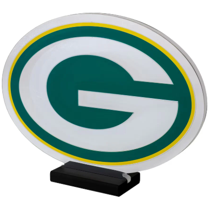 Green Bay Packers LED Infinity Logo Acrylic Light - THE 4TH QUARTER