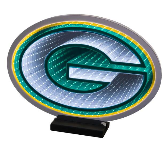 Green Bay Packers LED Infinity Logo Acrylic Light - THE 4TH QUARTER