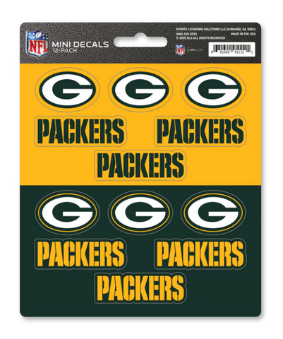 Green Bay Packers Decal Set Mini 12 Pack