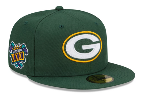 Green Bay Packers Fitted New Era 59Fifty Super Bowl XXXI Green Cap Hat