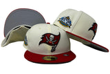 Tampa Bay Buccaneers Fitted New Era 59Fifty Super Bowl Patch Chrome Cap Hat Grey UV