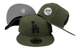 Dodgers New Era 59Fifty Fitted 80 ASG Olive Hat Cap Grey UV