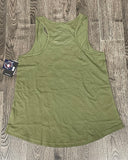 Los Angeles Dodgers Womens New Era Armed Forces 2023 Olive Green Tank Top