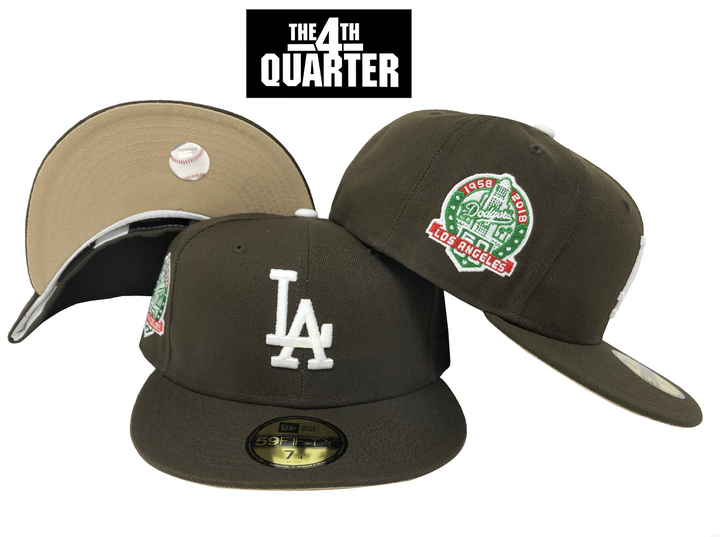 Dodgers Fitted 59Fifty Cafe Con Leche Brown Hat Cap Camel UV - THE 4TH QUARTER