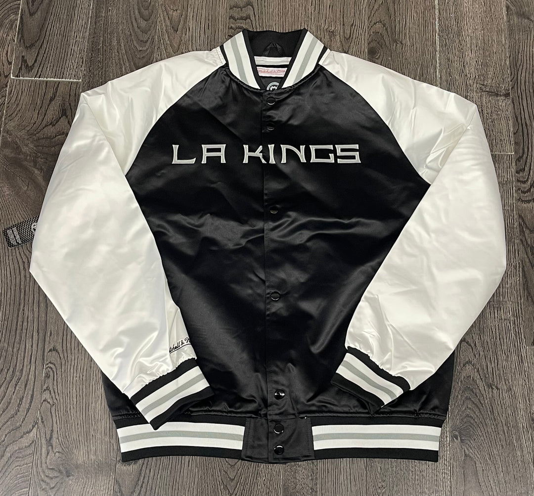 Los Angeles Kings Mens Jacket Mitchell & Ness Lightweight Primetime Black White - THE 4TH QUARTER