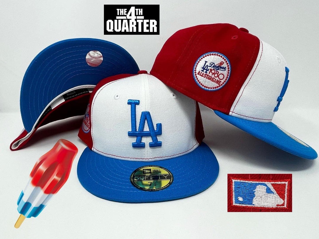 Dodgers New Era Fitted 59Fifty 1980 ASG Tri Color Bomb Pop Hat Cap - THE 4TH QUARTER