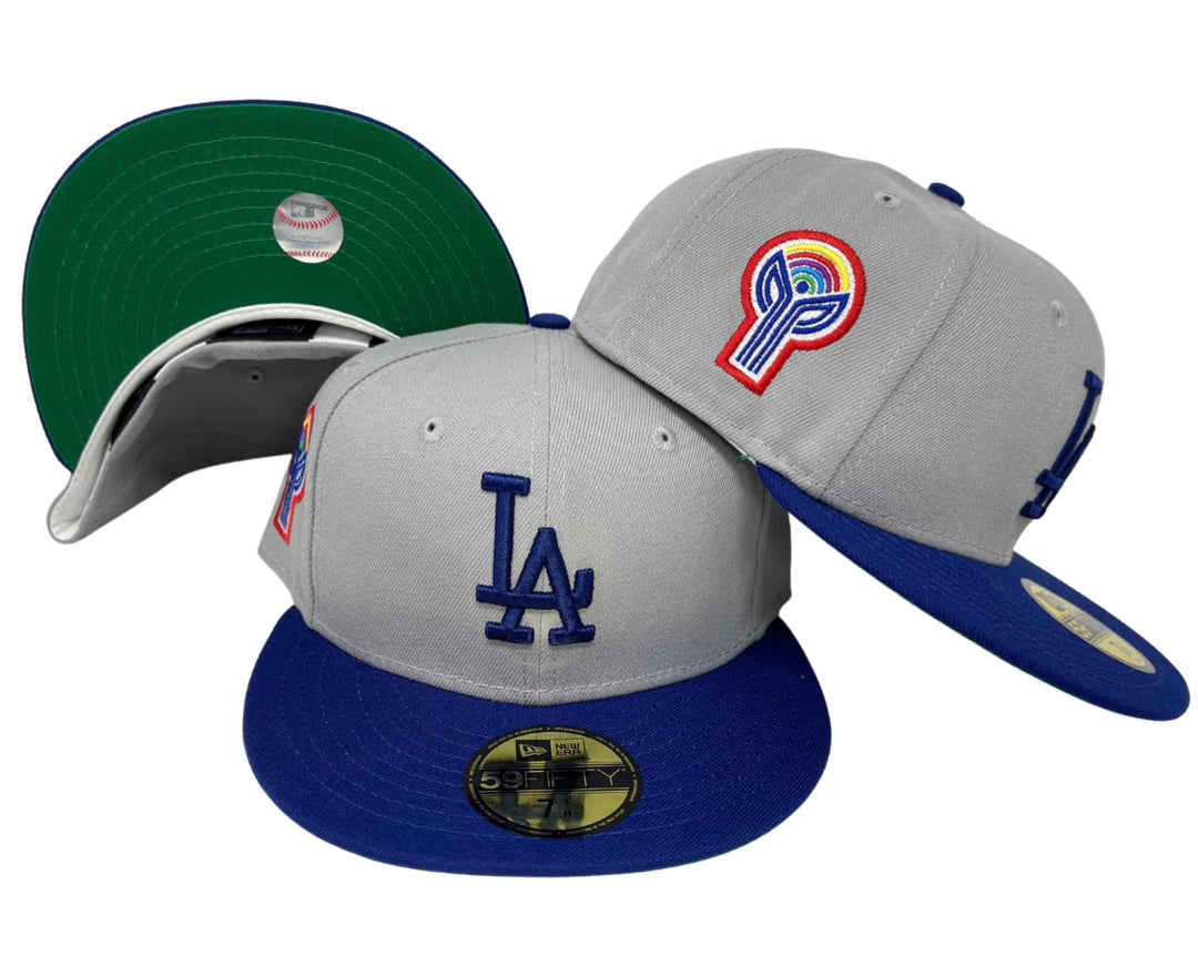 Dodgers Fitted New Era 200th Ann. Bicentennial Grey Blue Hat Green UV - THE 4TH QUARTER