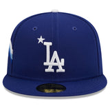 Los Angeles Dodgers New Era 2023 ASG Workout 59FIFTY Blue Fitted Hat. Grey UV