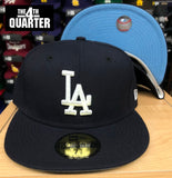 Dodgers New Era 59FIFTY Navy Fitted Cap Hat Sky UV