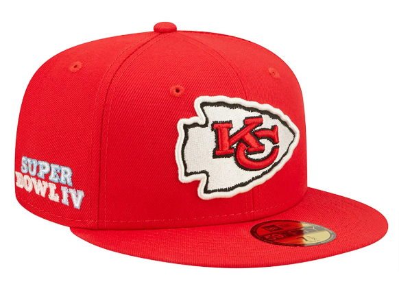 Kansas City Chiefs Fitted New Era 59Fifty Pop Sweat Red Cap Hat Sky UV - THE 4TH QUARTER
