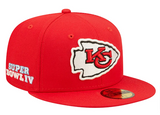 Kansas City Chiefs Fitted New Era 59Fifty Pop Sweat Red Cap Hat Sky UV