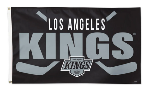 Los Angeles Kings 3' x 5' Flag Deluxe Sticks Black