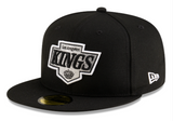 Los Angeles Kings Fitted New Era 59Fifty Throwback Logo Cap Hat Black