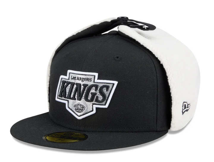 Los Angeles Kings Fitted New Era 59Fifty Dog Ear Cap Hat Grey UV - THE 4TH QUARTER