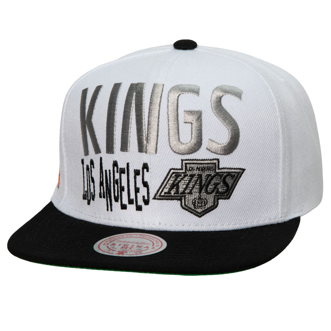 Los Angeles Kings Snapback Mitchell & Ness White Toss Up Cap Hat - THE 4TH QUARTER