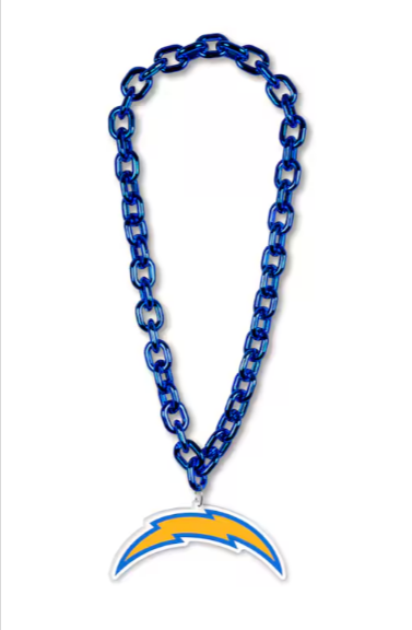 Los Angeles Chargers 3D Foam Fan Big Chain Necklace - THE 4TH QUARTER