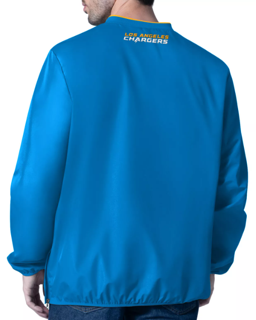 Los Angeles Chargers Mens Crossover V-Neck G-III Jacket - THE 4TH QUARTER