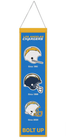 Los Angeles Chargers Heritage Evolution Wool Banner