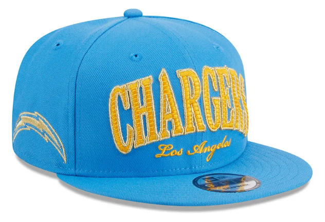 Los Angeles Chargers Snapback New Era 9Fifty Golden Powder Blue Cap Hat - THE 4TH QUARTER
