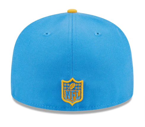 Los Angeles Chargers Fitted New Era 59Fifty Hidden Sky Yellow Cap Hat Grey UV - THE 4TH QUARTER
