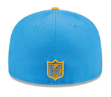 Los Angeles Chargers Fitted New Era 59Fifty Hidden Sky Yellow Cap Hat Grey UV