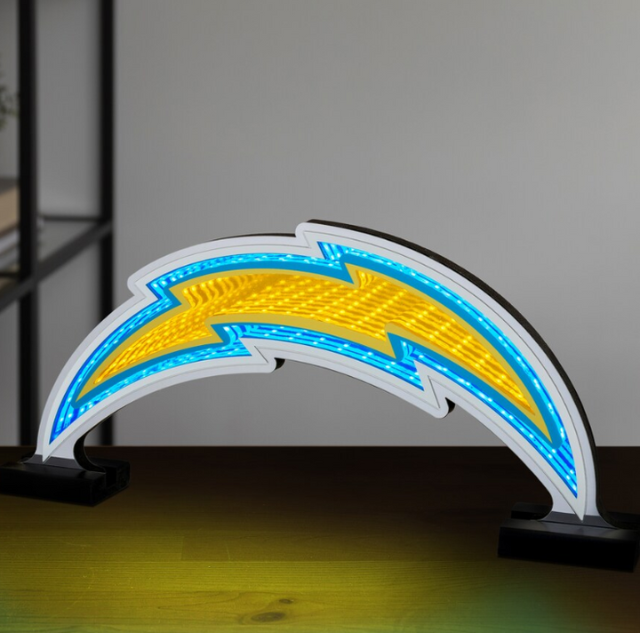 Los Angeles Chargers LED Infinity Logo Acrylic Light - THE 4TH QUARTER