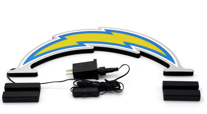 Los Angeles Chargers LED Infinity Logo Acrylic Light - THE 4TH QUARTER